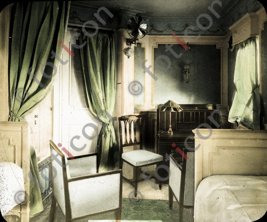 Passagierkabine der RMS Titanic | Passenger cabin of the RMS Titanic - Foto simon-titanic-196-034-fb.jpg | foticon.de - Bilddatenbank für Motive aus Geschichte und Kultur